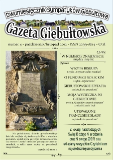 Gazeta Giebułtowska : dwumiesięcznik sympatyków Giebułtowa, 2012, nr 4