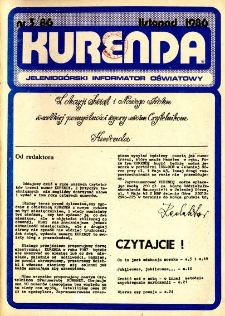 Kurenda : jeleniog&oacute;rski informator oświatowy, 1986, nr 3 (3)