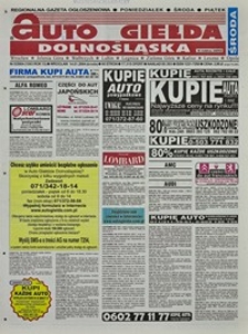 Auto Giełda Dolnośląska : regionalna gazeta ogłoszeniowa, 2004, nr 5 (1093) [14.01]