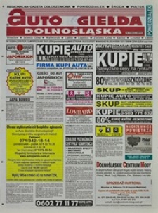 Auto Giełda Dolnośląska : regionalna gazeta ogłoszeniowa, 2004, nr 10 (1098) [26.01]