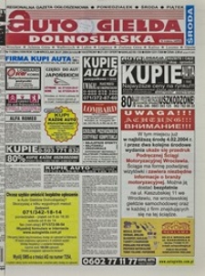 Auto Giełda Dolnośląska : regionalna gazeta ogłoszeniowa, 2004, nr 11 (1099) [28.01]
