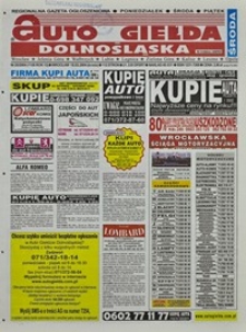 Auto Giełda Dolnośląska : regionalna gazeta ogłoszeniowa, 2004, nr 20 (1108) [18.02]