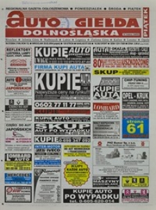 Auto Giełda Dolnośląska : regionalna gazeta ogłoszeniowa, 2004, nr 21 (1109) [20.02]