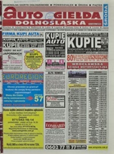 Auto Giełda Dolnośląska : regionalna gazeta ogłoszeniowa, 2004, nr 23 (1111) [25.02]