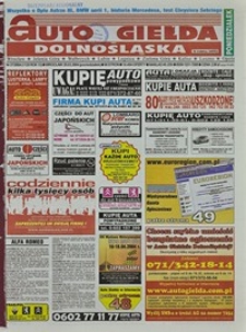 Auto Giełda Dolnośląska : regionalna gazeta ogłoszeniowa, 2004, nr 37 (1125) [29.03]