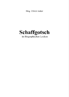 Schaffgotsch im Biographischen Lexikon [Dokument elektroniczny]