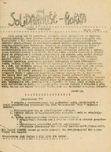 Biuletyn informacyjny NSZZ Solidarność Rokita w Brzegu Dolnym - 22 sierpnia 1988 [Dokument elektroniczny]