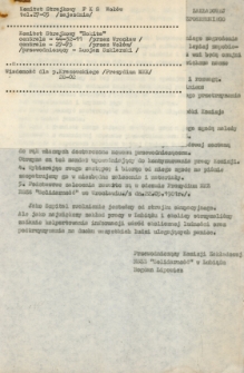 Instrukcja dla wszystkich członk&oacute;w komisji zakładowej NSZZ Solidarność na wypadek bezpośredniego zagrożenia - marzec 1981 [Dokument elektroniczny]