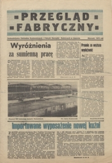 Przegląd Fabryczny : jednodni&oacute;wka Zakład&oacute;w Kuzienniczych i Fabryki Narzędzi Rolniczych w Jaworze, 1975, nr 1