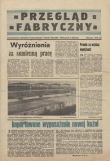 Przegląd Fabryczny : jednodniówka Zakładów Kuzienniczych i Fabryki Narzędzi Rolniczych w Jaworze, 1975, nr 1