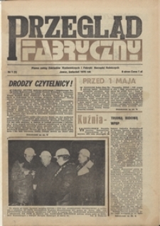 Przegląd Fabryczny : pismo załóg Zakładów Kuzienniczych i Fabryki Narzędzi Rolniczych w Jaworze, 1976, nr 1 (5)