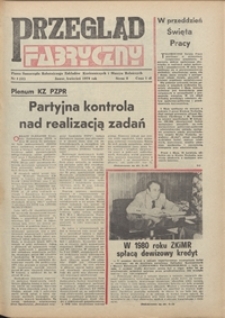 Przegląd Fabryczny : pismo samorządu robotniczego Zakład&oacute;w Kuzienniczych i Maszyn Rolniczych w Jaworze, 1979, nr 4 (41)