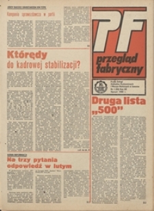Przegląd Fabryczny : pismo załogi Zakładów Kuzienniczych i Maszyn Rolniczych w Jaworze, 1985, nr 1 (90)