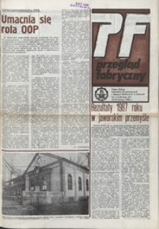 Przegląd Fabryczny : pismo załogi Zakładów Kuzienniczych i Maszyn Rolniczych w Jaworze, 1988, nr 4 (146)