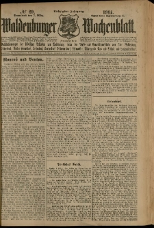 Waldenburger Wochenblatt, Jg. 60, 1914, nr 29