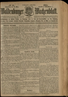 Waldenburger Wochenblatt, Jg. 60, 1914, nr 31