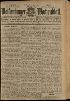 Waldenburger Wochenblatt, Jg. 60, 1914, nr 32