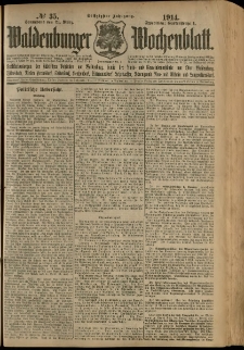 Waldenburger Wochenblatt, Jg. 60, 1914, nr 35