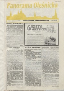 Panorama Oleśnicka: dwutygodnik Ziemi Oleśnickiej, 1991, nr 24
