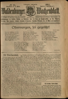 Waldenburger Wochenblatt, Jg. 60, 1914, nr 44