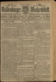 Waldenburger Wochenblatt, Jg. 60, 1914, nr 45