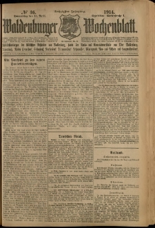 Waldenburger Wochenblatt, Jg. 60, 1914, nr 46