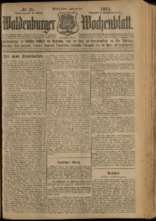 Waldenburger Wochenblatt, Jg. 60, 1914, nr 48