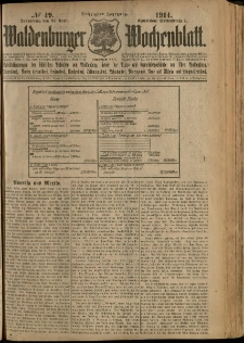 Waldenburger Wochenblatt, Jg. 60, 1914, nr 49