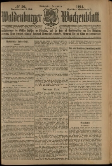 Waldenburger Wochenblatt, Jg. 60, 1914, nr 56