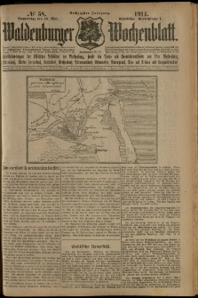 Waldenburger Wochenblatt, Jg. 60, 1914, nr 58