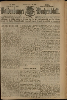 Waldenburger Wochenblatt, Jg. 60, 1914, nr 60