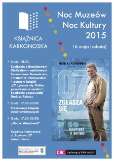 Noc Muze&oacute;w - Noc Kultury 2015 - plakat [Dokument życia społecznego]