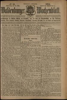 Waldenburger Wochenblatt, Jg. 60, 1914, nr 61