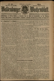 Waldenburger Wochenblatt, Jg. 60, 1914, nr 62