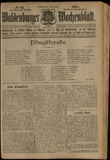 Waldenburger Wochenblatt, Jg. 60, 1914, nr 65