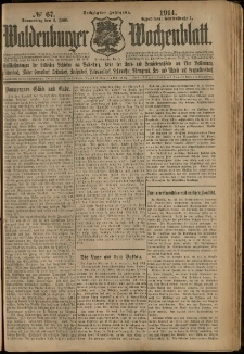 Waldenburger Wochenblatt, Jg. 60, 1914, nr 67