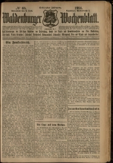 Waldenburger Wochenblatt, Jg. 60, 1914, nr 68