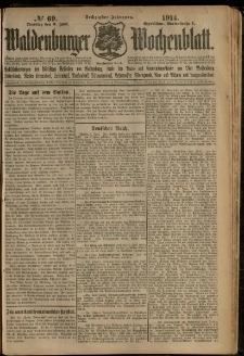 Waldenburger Wochenblatt, Jg. 60, 1914, nr 69