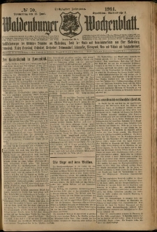 Waldenburger Wochenblatt, Jg. 60, 1914, nr 70