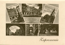 Jelenia G&oacute;ra na dawnej poczt&oacute;wce : ze zbior&oacute;w Grodzkiej Biblioteki Publicznej - zaproszenie [Dokument życia społecznego]