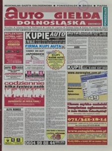 Auto Giełda Dolnośląska : regionalna gazeta ogłoszeniowa, 2004, nr 53 (1141) [10.05]