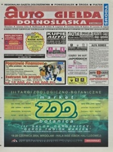 Auto Giełda Dolnośląska : regionalna gazeta ogłoszeniowa, 2004, nr 69 (1157) [16.06]