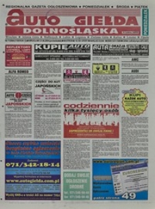 Auto Giełda Dolnośląska : regionalna gazeta ogłoszeniowa, 2004, nr 71 (1159) [21.06]
