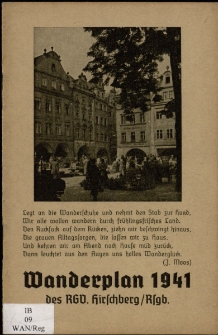 Wanderplan 1941 des RGV. Hirschberg/Rsgb.