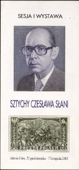 Sztychy Czesława Słani - wystawa - folder [Dokument życia społecznego]