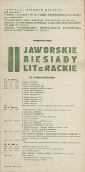 II Jaworskie Biesiady Literackie, 17-19 maja 1978 r. - plakat [Dokument życia społecznego]