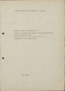 Zestawienie bibliograficzne utworów pisarzy goszczących na III Jaworskich Biesiadach Literackich, 17-19 maja 1979 r. [Dokument życia społecznego]
