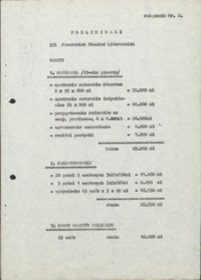 III Jaworskie Biesiady Literackie, 17-19 maja 1979 r. - zał. nr 2 preliminarz [Dokument życia społecznego]