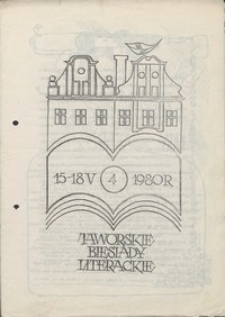 IV Jaworskie Biesiady Literackie, 15-18 maja 1980 r. - gazetka [Dokument życia społecznego]