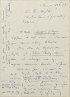 List Tadeusza Chudego do Dyrektor Miejskiej Biblioteki Publicznej w Jaworze, 19.11.1979 r. [Dokument życia społecznego]